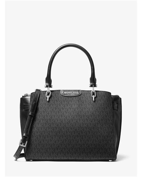 michael kors rochelle satchel black|Michael Kors small black satchel.